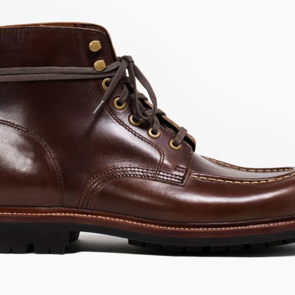 WORN ONCE Grant Stone Shoes - Brass Boot Crimson Chromexcel - - Picture 1 of 12